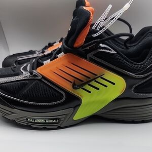 Nike Men's Black and Orange Athletic Shoes Pegasus Wave